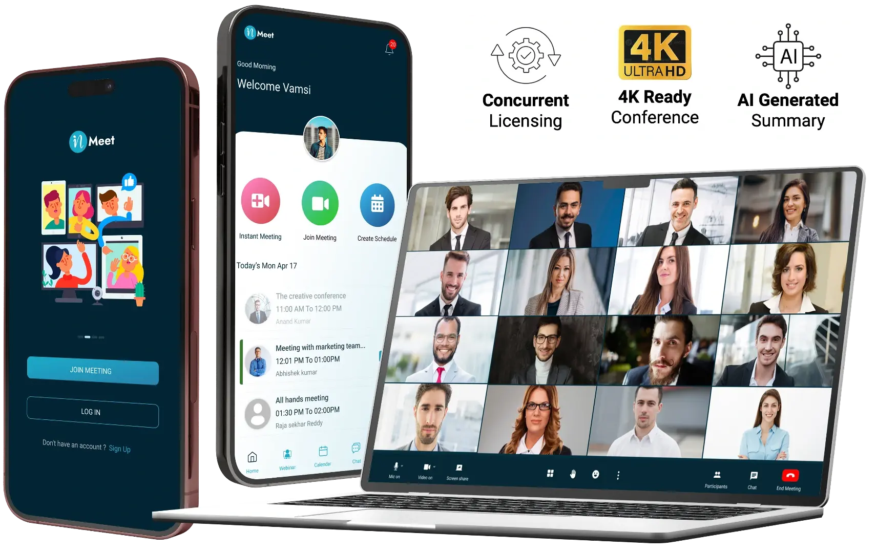 inMeet Mobile App on Phone